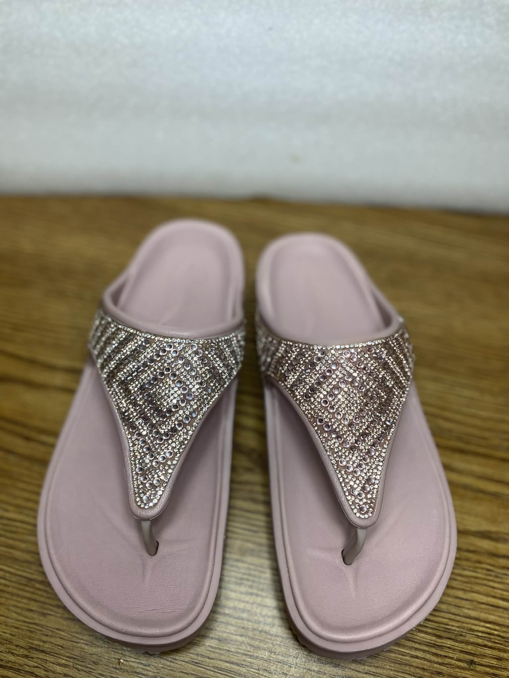 Skechers Women's Arch Fit Cali Breeze Thong Slip On Sandals Pink Comfort Size 6M